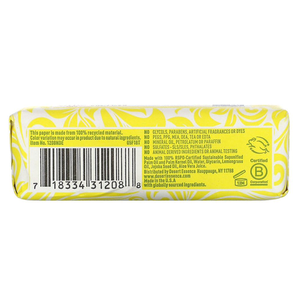 Desert Essence, Soap Bar, Lemongrass, 5 oz (142 g)