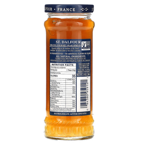 St. Dalfour, Crema de peras gourmet de lujo, 284 g (10 oz)