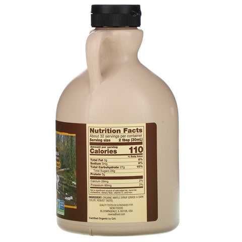 Nu fødevarer, rigtig mad, ahornsirup, klasse A, mørk farve, 32 fl oz (946 ml)