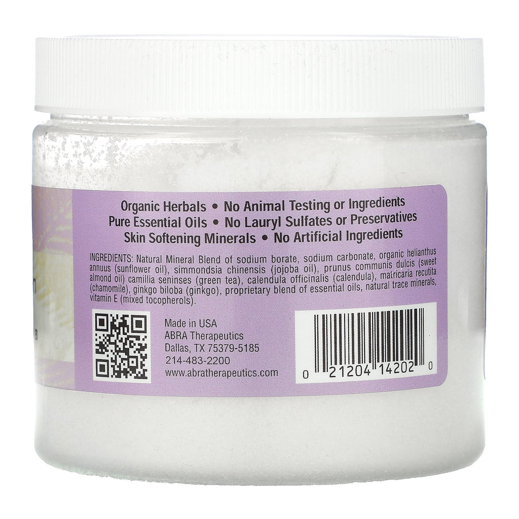 Abra Therapeutics, Natural Body Scrub, Deep Relaxation, Lavendel og Melissa, 12 oz (340 g)