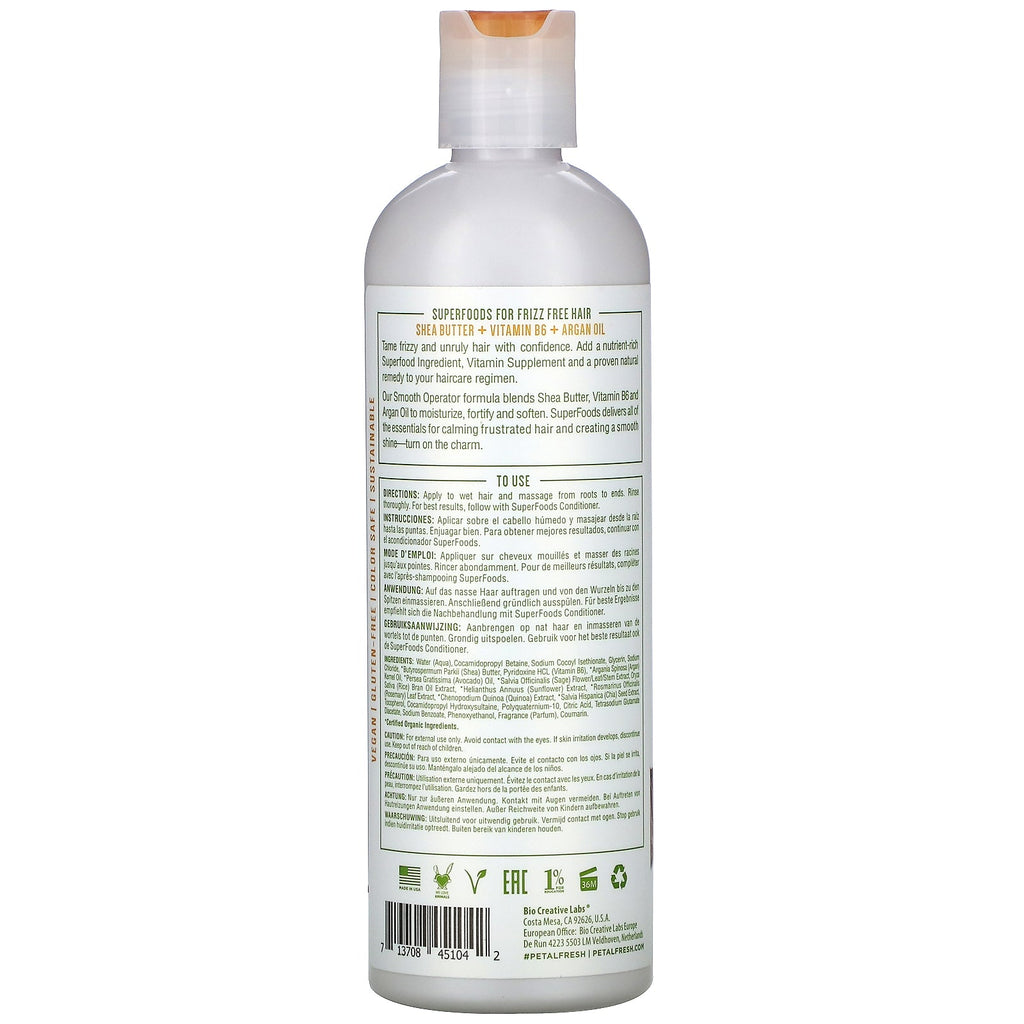Petal Fresh, SuperFoods, Smooth Operator Shampoo, Shea Butter, Vitamin B6 & Argan Oil, 12 fl oz (355 ml)
