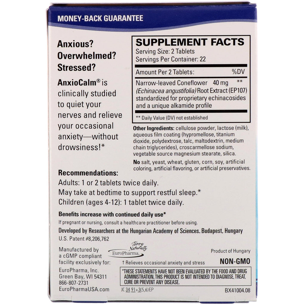 Terry Naturally, AnxioCalm, 45 tabletter