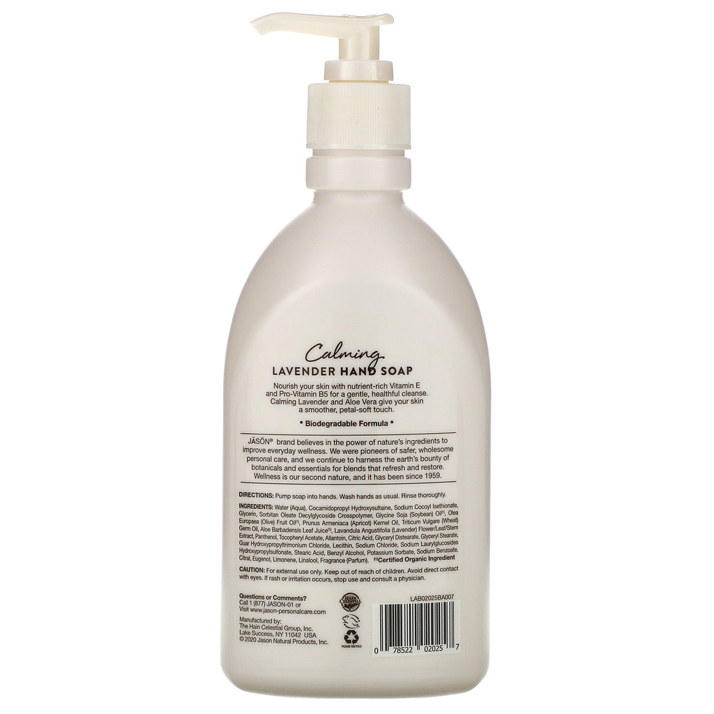 Jason Natural, håndsæbe, beroligende lavendel, 16 fl oz (473 ml)