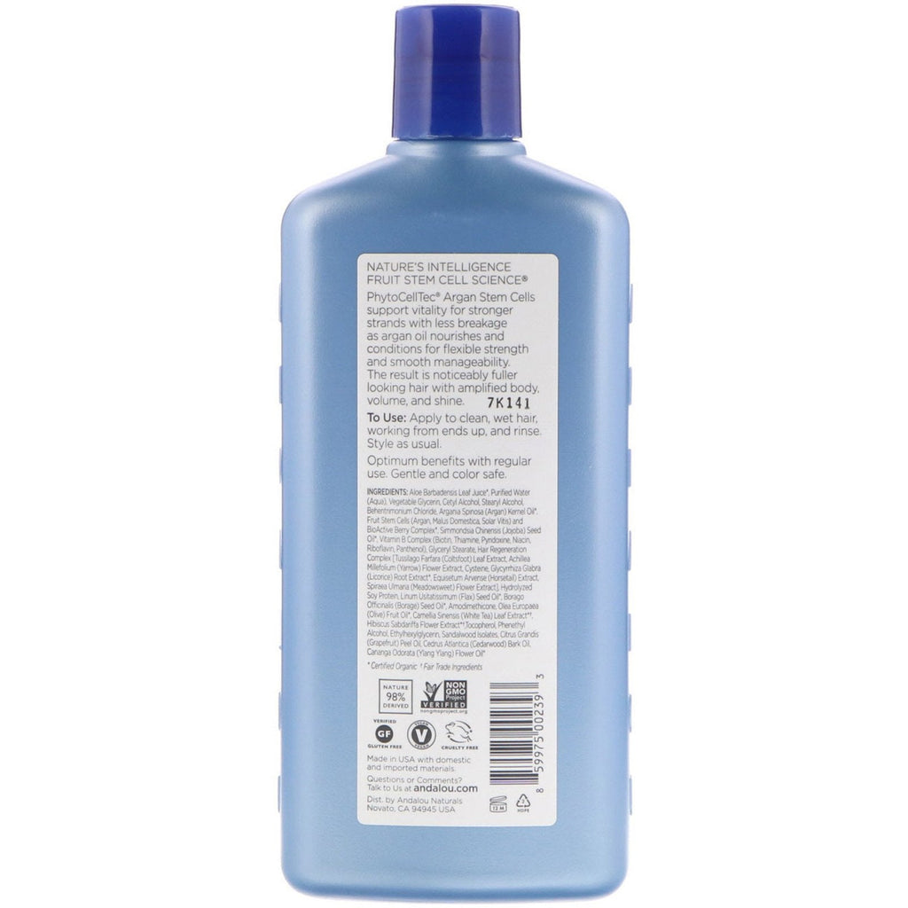 Andalou Naturals, Conditioner,Age Defying, For Thinning Hair, Argan Stem Cells, 11.5 fl oz (340 ml)