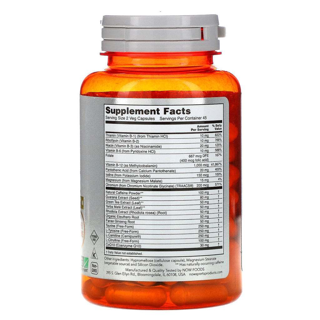 Now Foods, Sports, Energy Extreme, 90 Veg Capsules