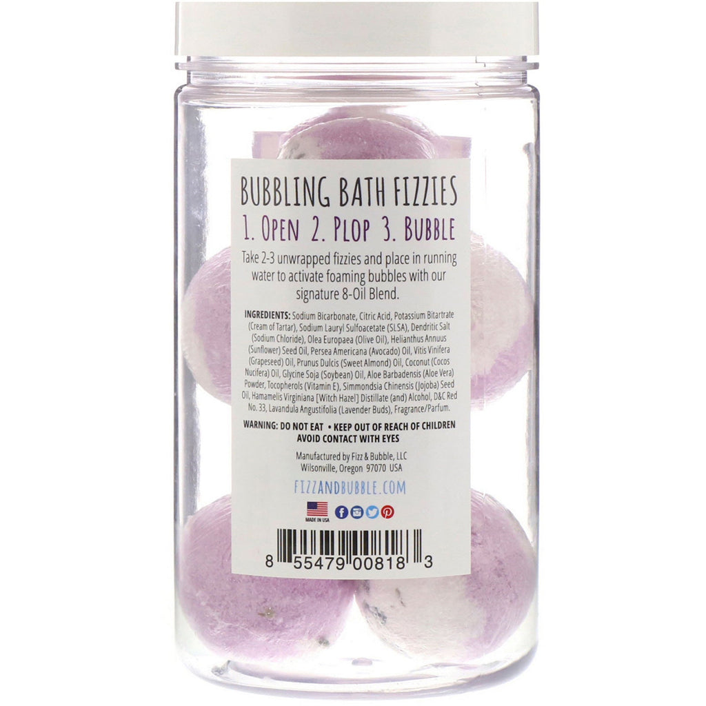 Fizz &amp; Bubble, Bubbling Bath Fizzies, Black Amber &amp; Lavendel, 15 oz (425 g)