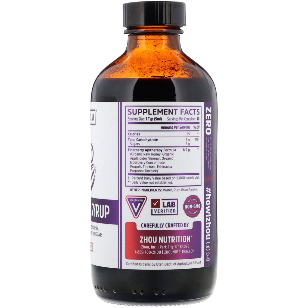 Zhou Nutrition, hyldebærsirup, 8 fl oz (236 ml)