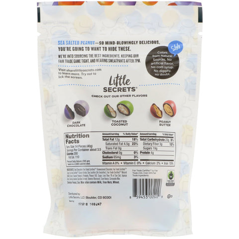 Små hemmeligheder, mørke chokoladestykker, havsaltede jordnødder, 5 oz (142 g)