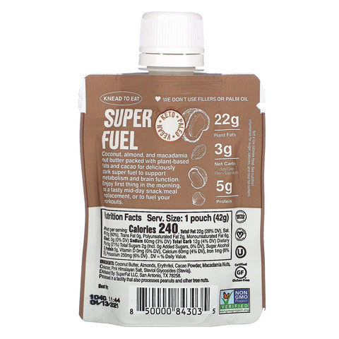 SuperFat, mantequilla de nueces cetogénica, cacao y coco, 42 g (1,5 oz)