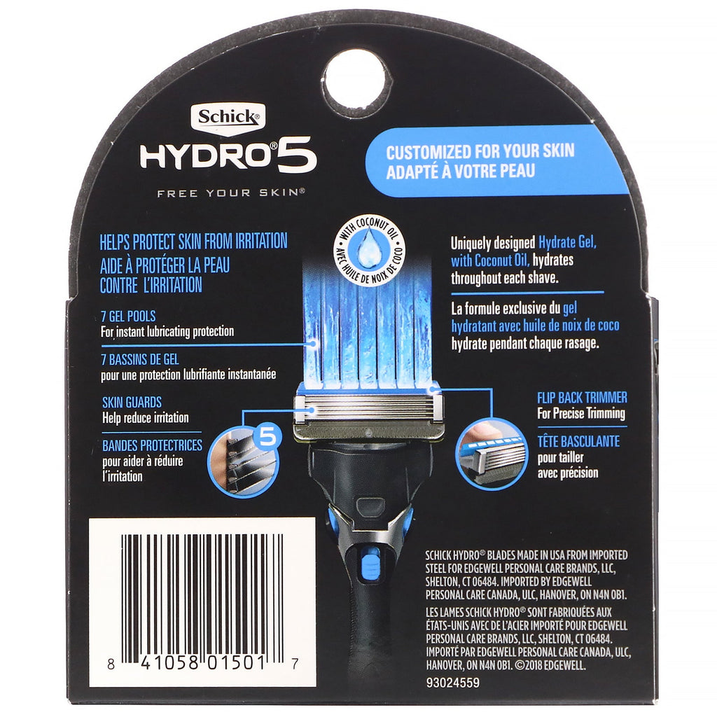 Schick, Hydro Sense, Hydrate, 4 patroner