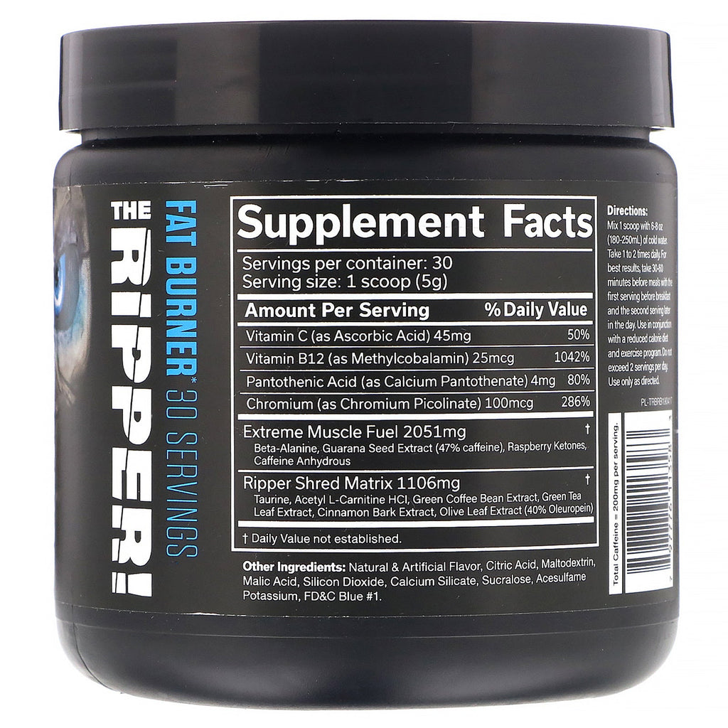 JNX Sports, The Ripper, Fat Burner, Blue Raspberry, 5.3 oz (150 g)
