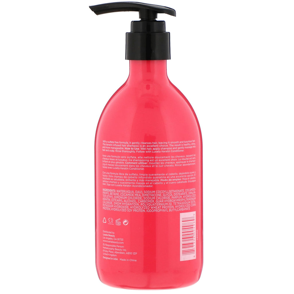 Luseta Beauty, Queratina, Champú, 500 ml (16,9 oz. líq.)