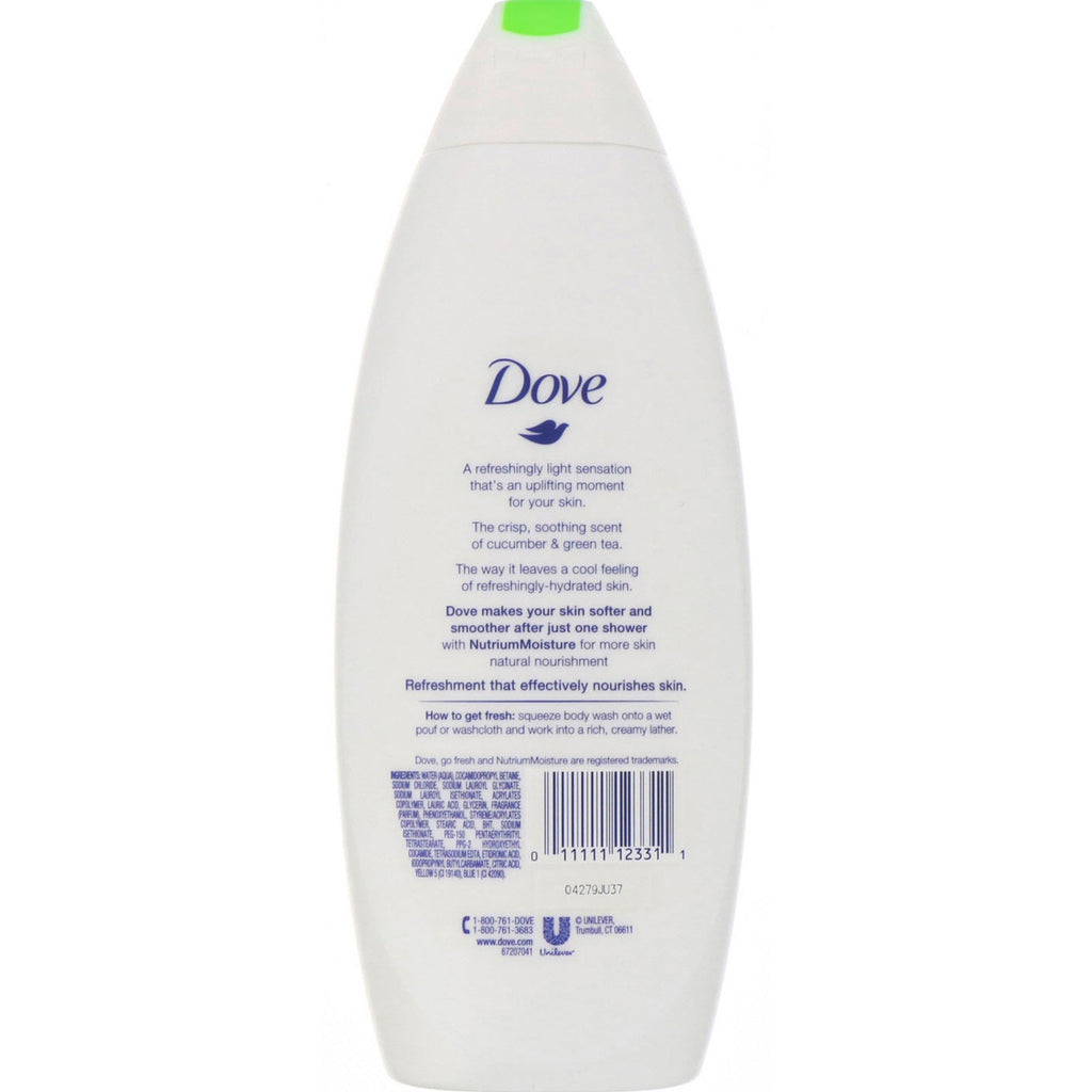 Dove, Go Fresh, Body Wash, Agurk og grøn te, 22 fl oz (650 ml)