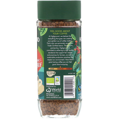Café molido alto, café instantáneo, medio, descafeinado, 3,53 oz (100 g)
