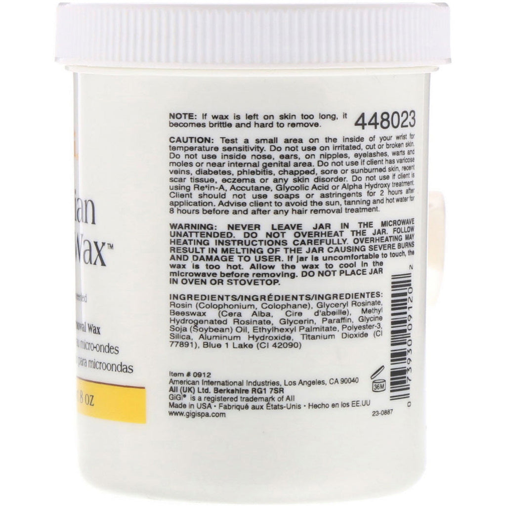 Gigi Spa, Brazilian Bikini Wax, Microwave Hair Removal Wax, 8 oz (226 g)