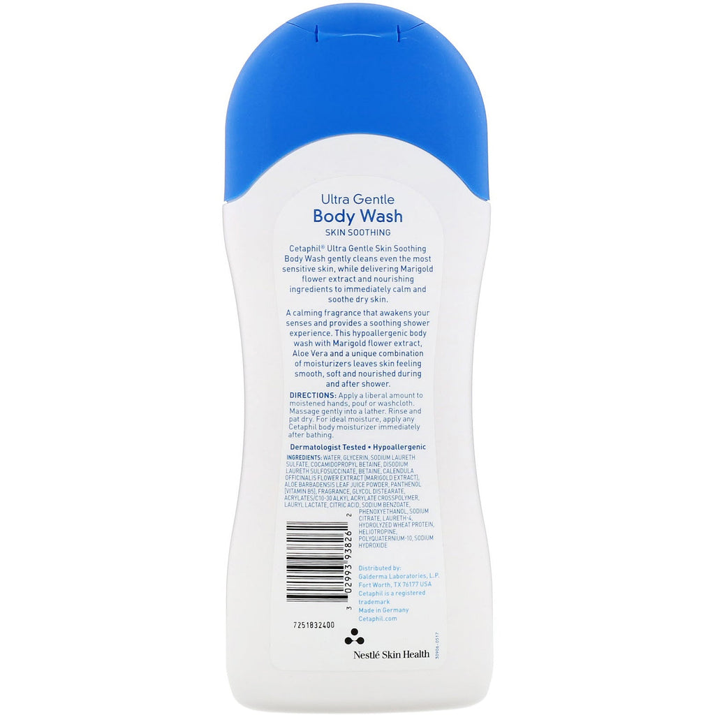 Cetaphil, ultra blid, beroligende kropsvask, 16,9 fl oz (500 ml)