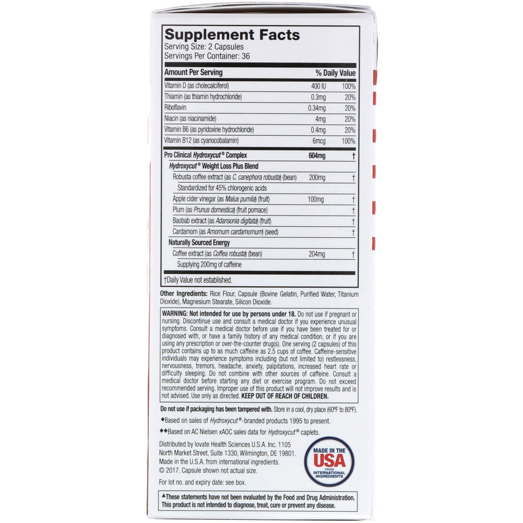 Hydroxycut, Pro Clinical Hydroxycut, Lose Weight, 72 Rapid-Release Capsules