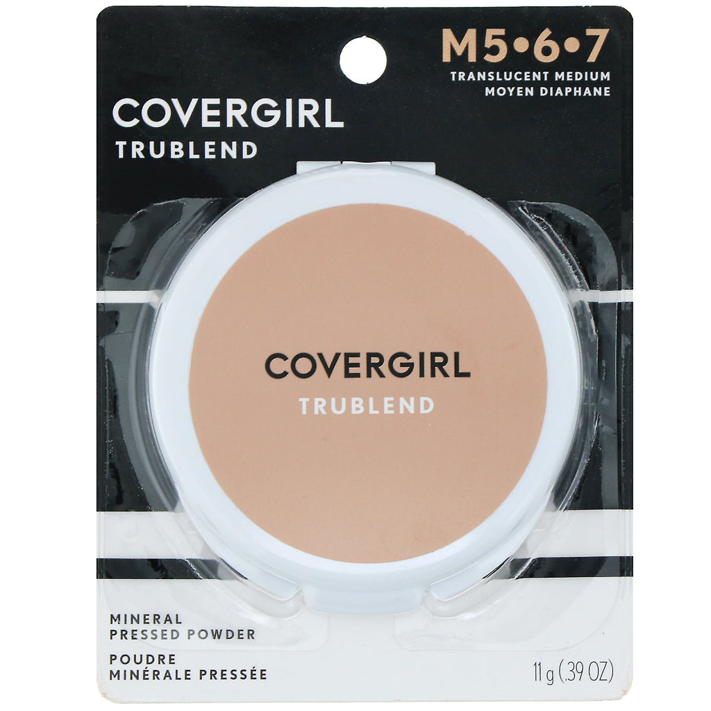 Covergirl, TruBlend, polvo compacto mineral, medio translúcido, 11 g (0,39 oz)