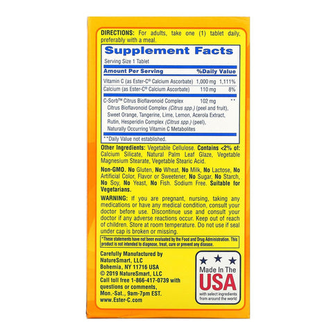 Nature's Bounty, Ester-C, 1,000 mg, 120 Vegetarian Coated Tablets