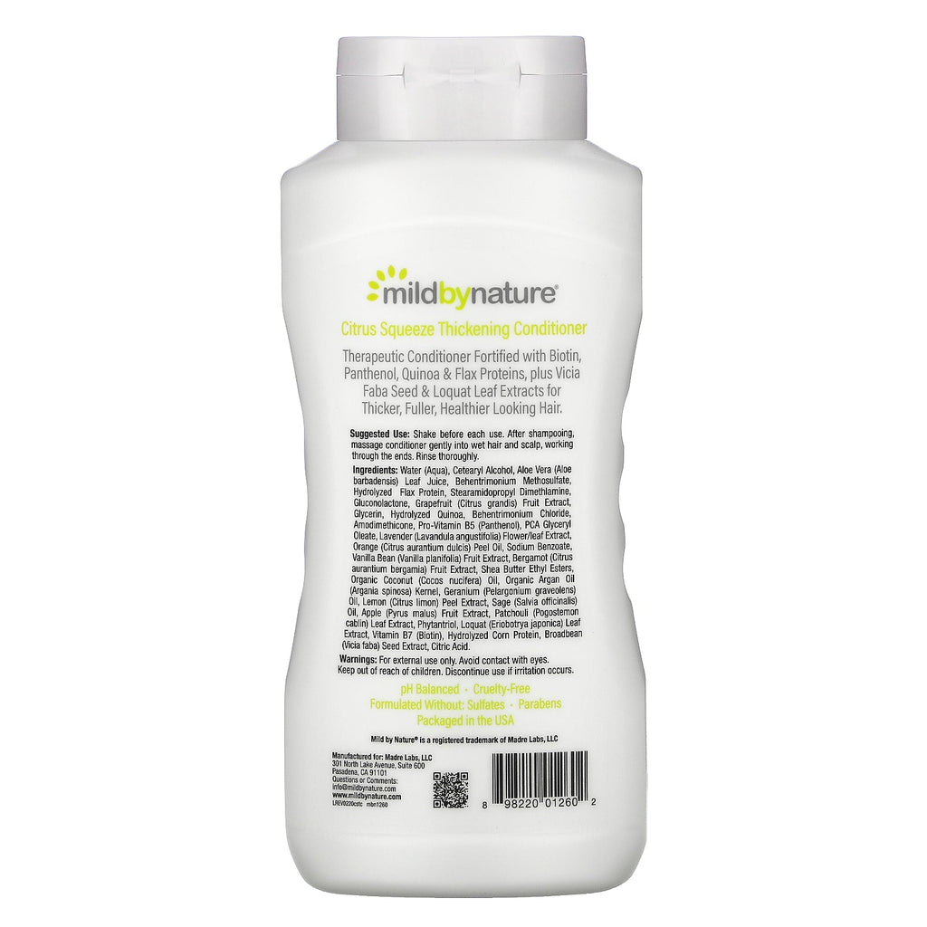 Mild af natur, fortykkende balsam, B-kompleks og biotin, Citrus Squeeze, 16 fl oz (473 ml)