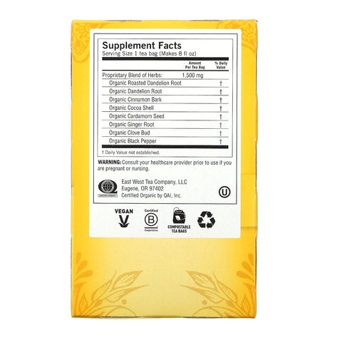 Yogi Tea, Detox, especias de diente de león asado, sin cafeína, 16 bolsitas de té, 24 g (0,85 oz)