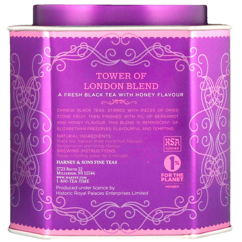 Harney & Sons, Tower of London Blend, En frisk sort teblanding, 30 poser, 2,67 oz (75 g)