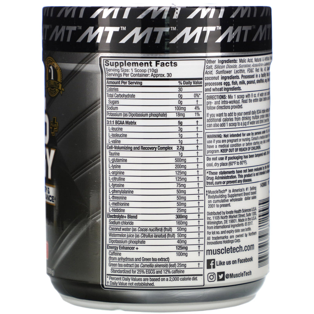 Muscletech, Platinum Amino Plus Energy, Watermelon, 10.15 oz (288 g)