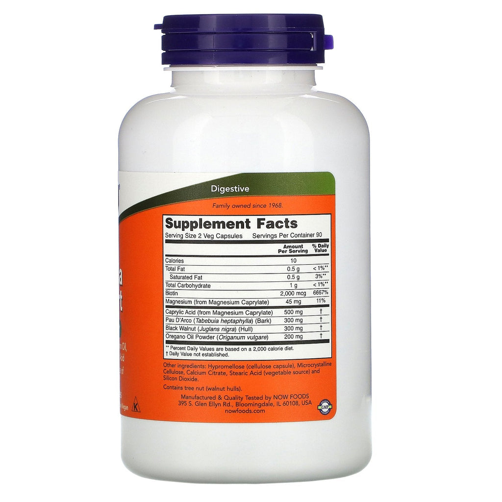 Now Foods, Candida Support, 180 vegetabilske kapsler