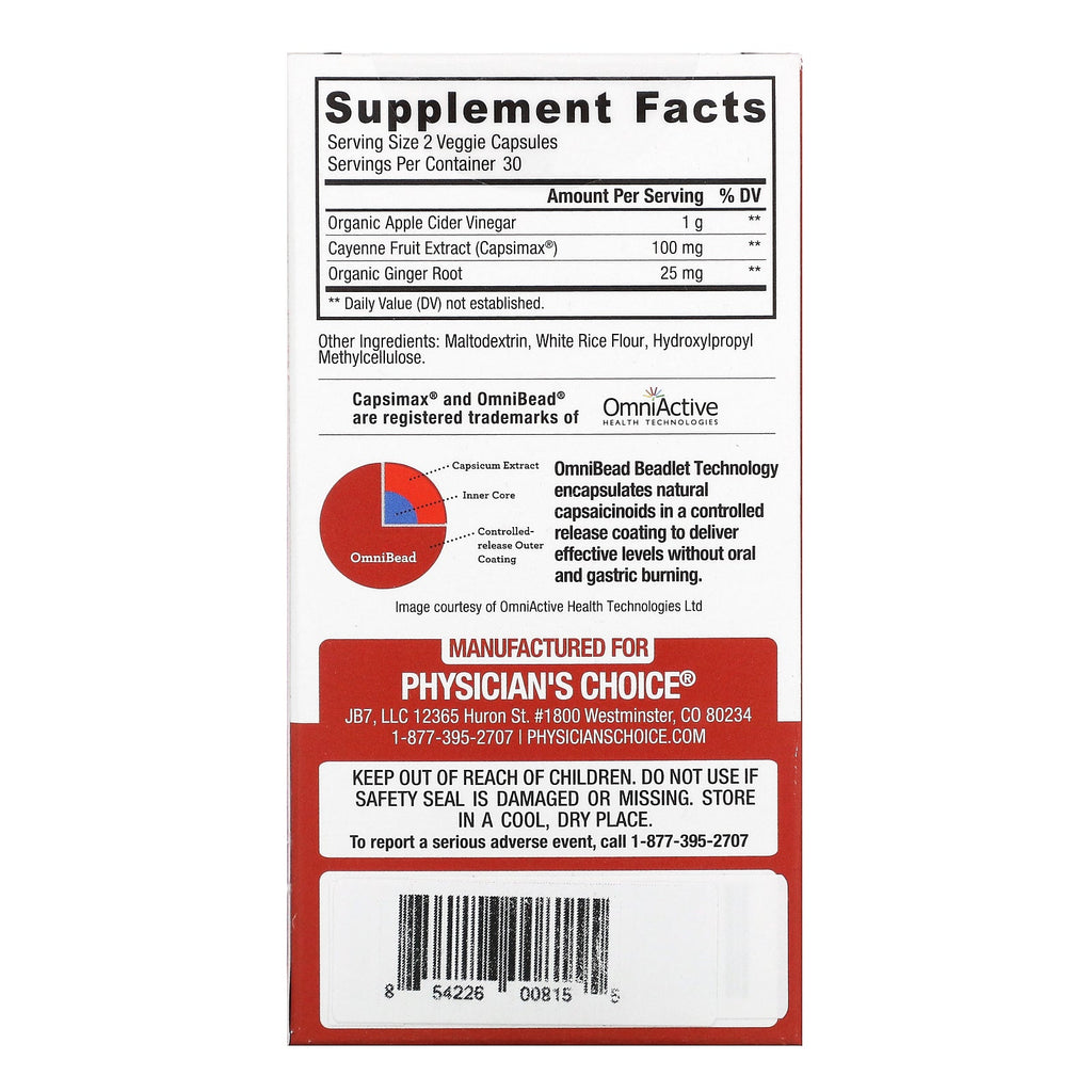 Physician's Choice, Apple Cider Vinegar, 60 Veggie Capsules