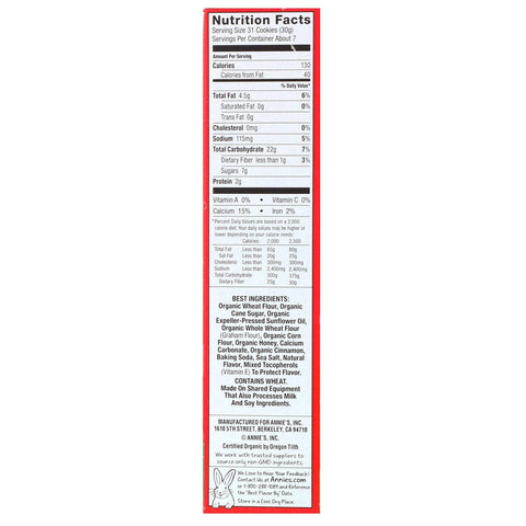 Annie's Homegrown, Bunny Grahams, Cinnamon, 7,5 oz (213 g)
