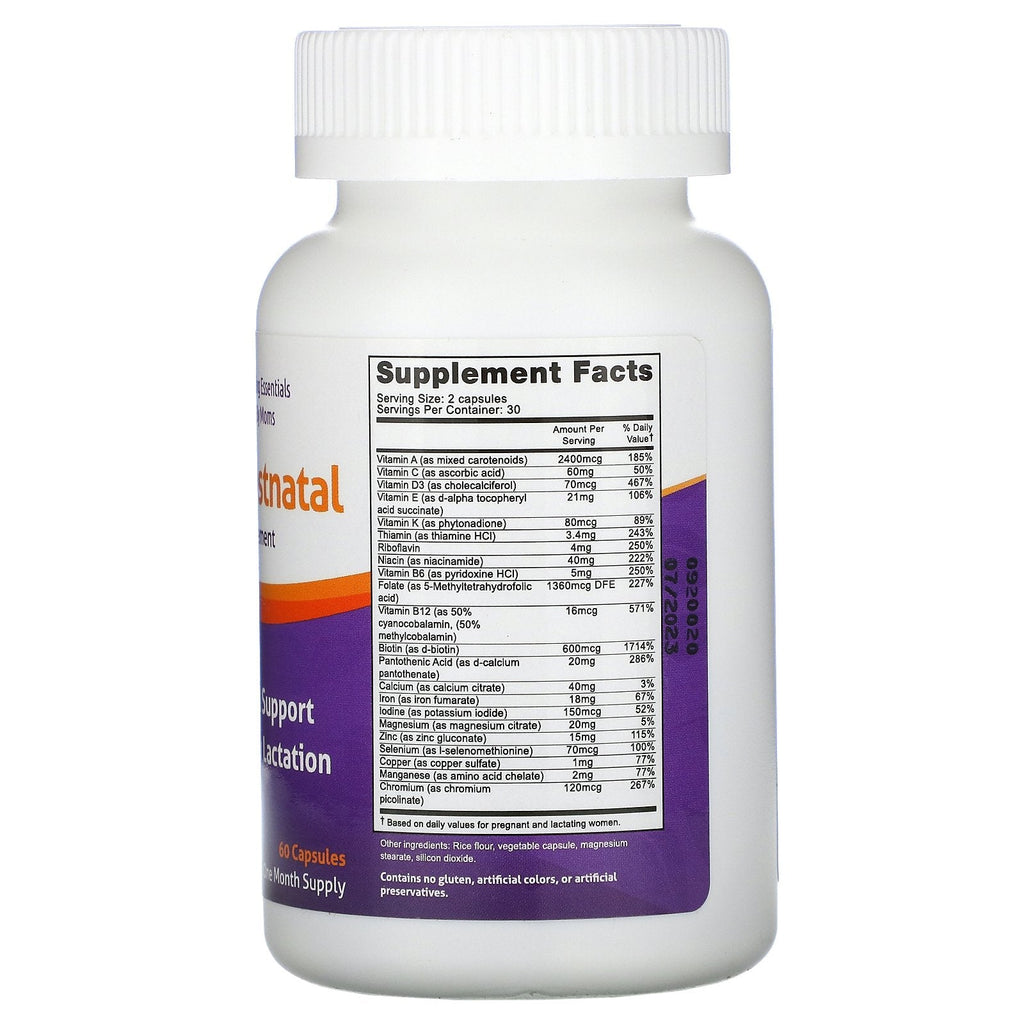 Fairhaven Health, mælke, sygepleje postnatal amme multivitamin, 60 kapsler