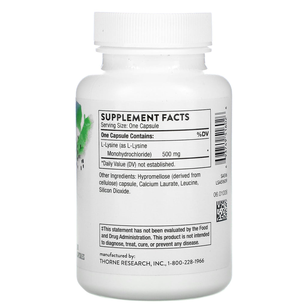 Thorne Research, L-Lysine, 60 Capsules