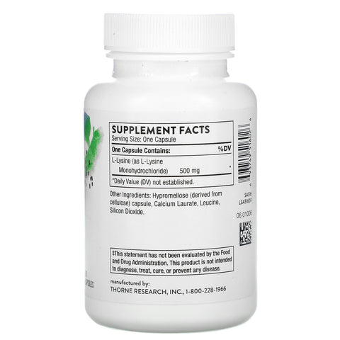 Thorne Research, L-Lysine, 60 Capsules
