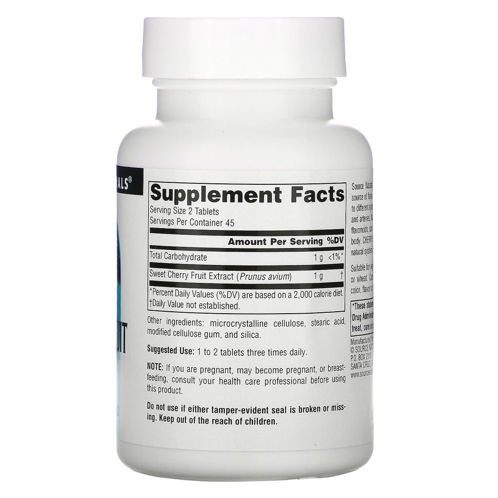 Source Naturals, Cherry Fruit Extract, 500 mg, 90 Tablets
