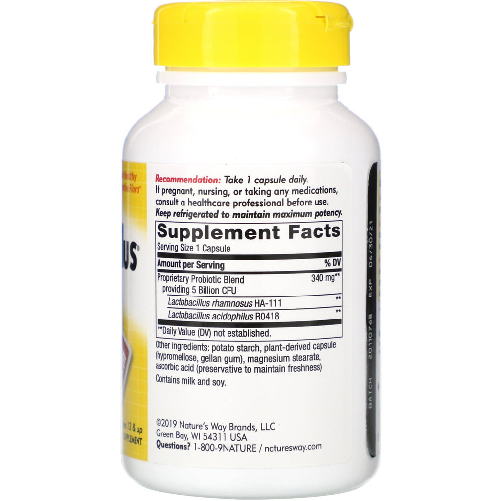 Nature's Way, Primadophilus, original, a partir de 12 años, 5 mil millones de UFC, 180 cápsulas vegetarianas