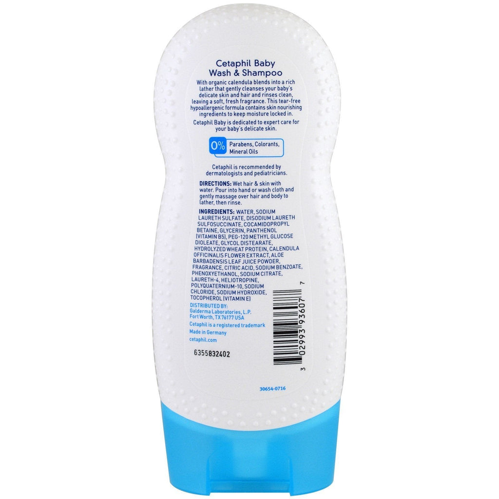 Cetaphil, Bebé, lavado y champú con caléndula, 7,8 fl oz (230 ml)