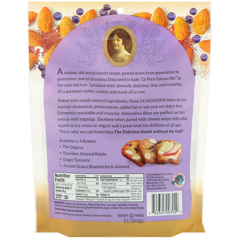 Almondina, mandelbid, gamle korn blåbær og mandler, 5 oz (142 g)