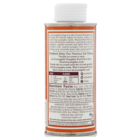 La Tourangelle, Aceite de semilla de calabaza tostada, 8,45 fl oz (250 ml)