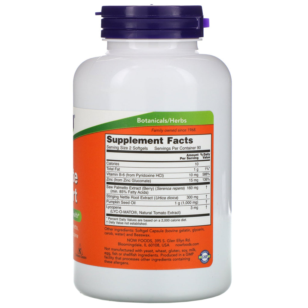 Now Foods, Prostata Support, 180 Softgels