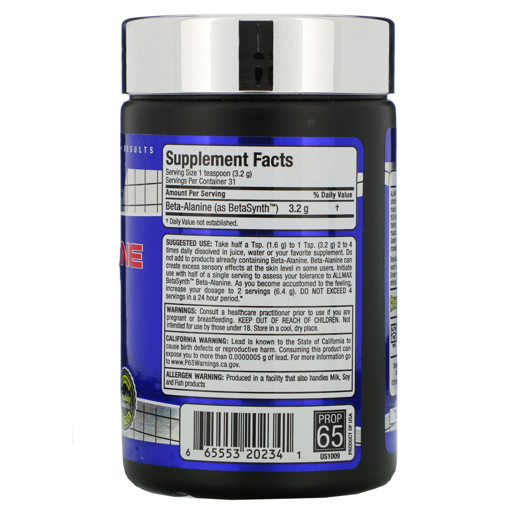 ALLMAX Nutrition, Beta-Alanine, 100 g, 3.53 oz (100 g)