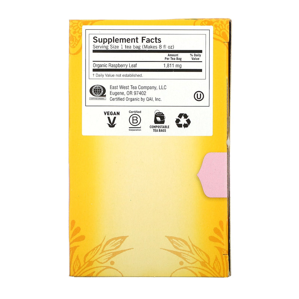 Yogi Tea, Hoja de frambuesa para mujer, Sin cafeína, 16 bolsitas de té, 29 g (1,02 oz)