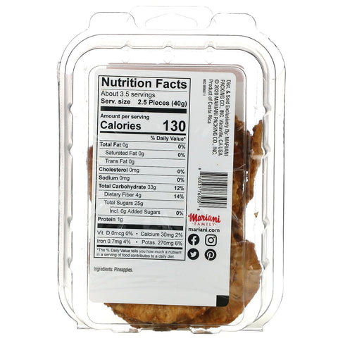 Mariani tørret frugt, familie, simpelthen tørret, ananas, 5 oz (142 g)