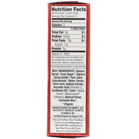 Annies hjemmelavede, kaninfrugtsnacks, sommerjordbær, 4 oz (115 g)