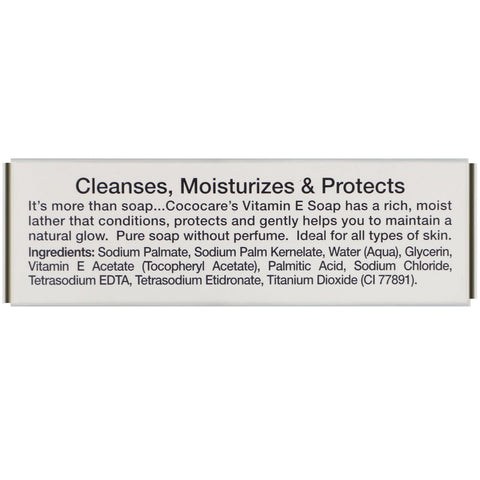 Cococare, E-vitamin sæbe, parfumefri antioxidant, 4 oz (113 g)