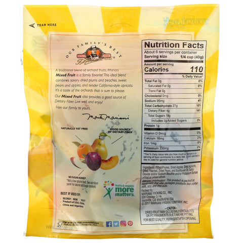 Mariani tørret frugt, premium blandet frugt, 8 oz (227 g)