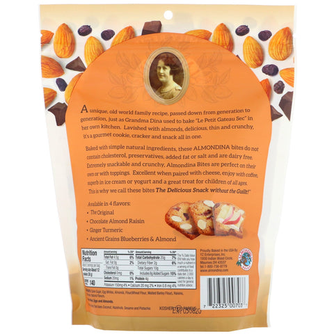 Almondina, mandelbid, chokolade mandelrosin, 5 oz (142 g)