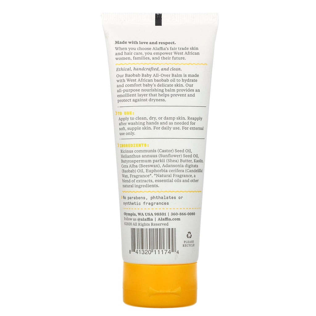 Alaffia, Baobab Baby, bálsamo integral, manzanilla, 3,4 fl oz (100 ml)