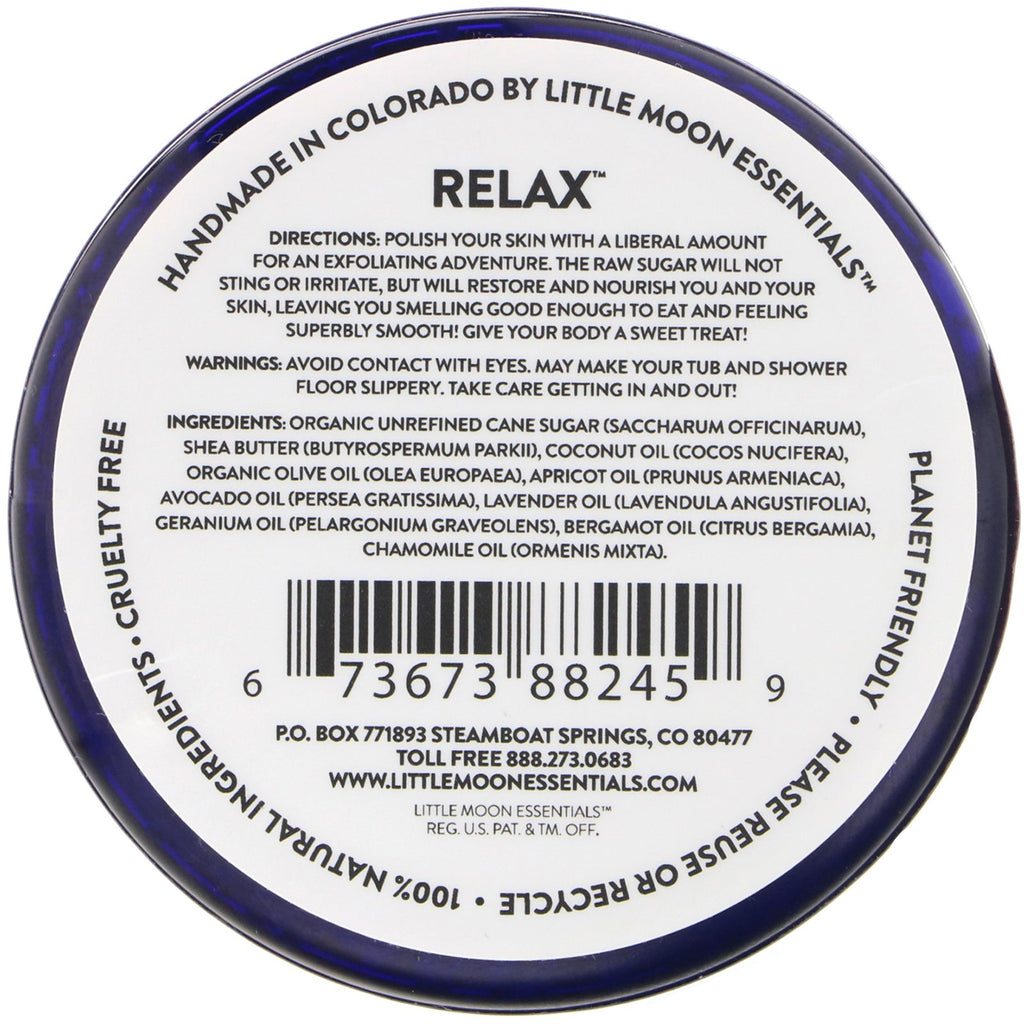 Little Moon Essentials, Relax, Floral Bath and Shower Sugar Exfoliant, 2 oz (56 g)