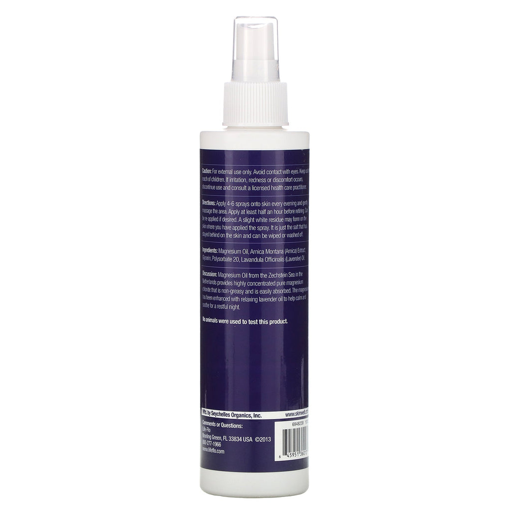 Life-flo, magnesiumolie, natspray, beroligende og beroligende, 8 fl oz (237 ml)