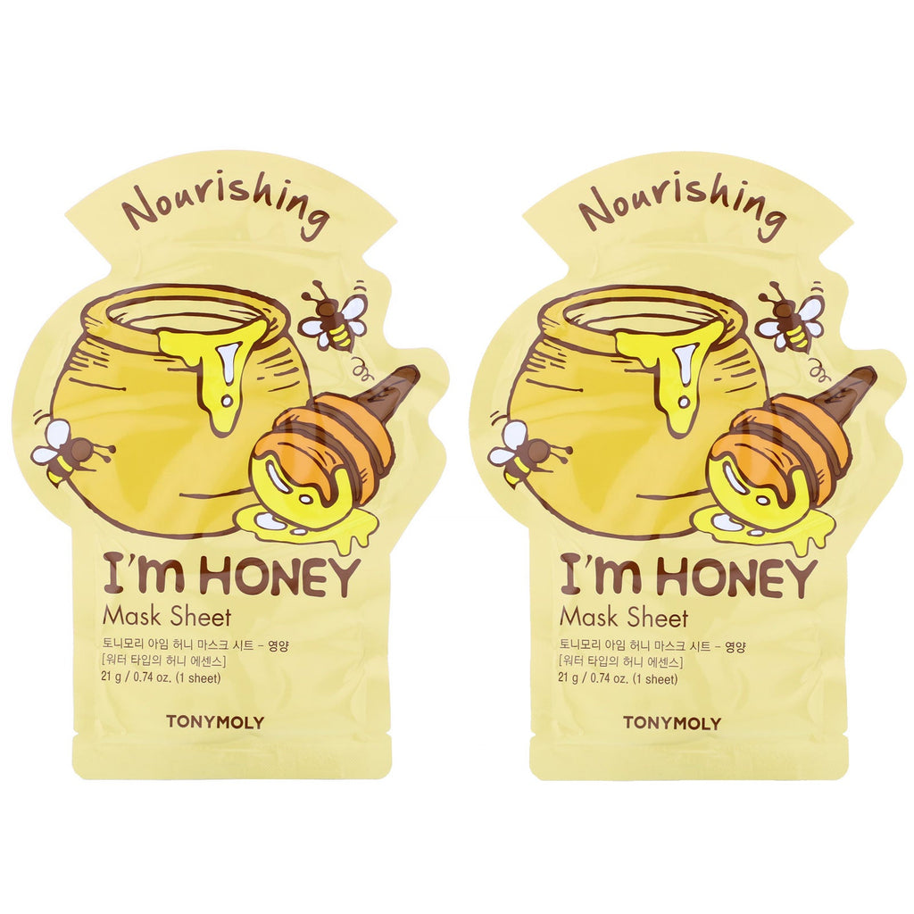 Tony Moly, I'm Honey, Mask & Hand Cream Set, 4 Piece Set